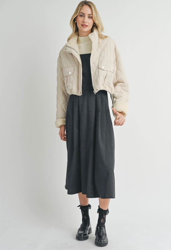 Sadie & Sage - Ashton Quilted Jacket Cream