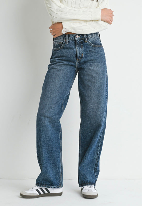 Just Black - Relaxed Straight Jean Dark Denim