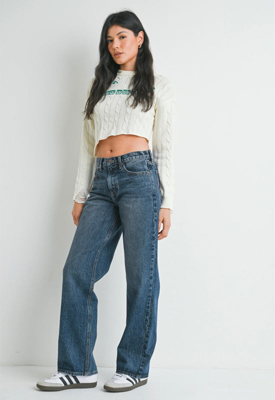 Just Black - Relaxed Straight Jean Dark Denim