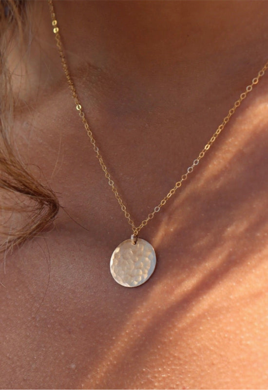 Moon Drop Necklace -14k Gold Plated