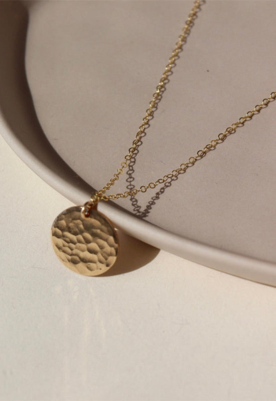 Moon Drop Necklace -14k Gold Plated