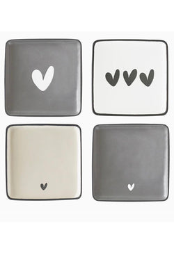 Ceramic Plates Assorted 4-pack