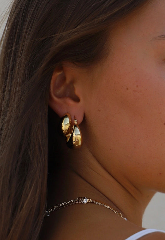 Coco Chunky Hoop Earrings - Gold