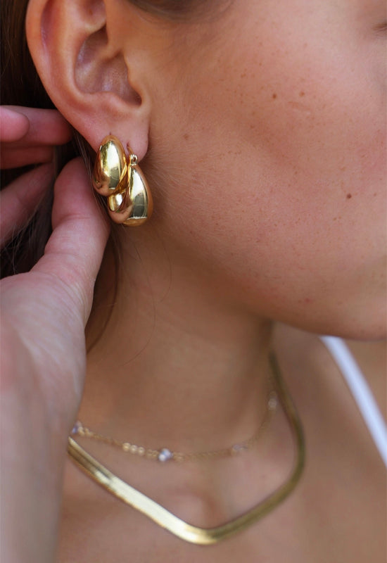 Coco Chunky Hoop Earrings - Gold