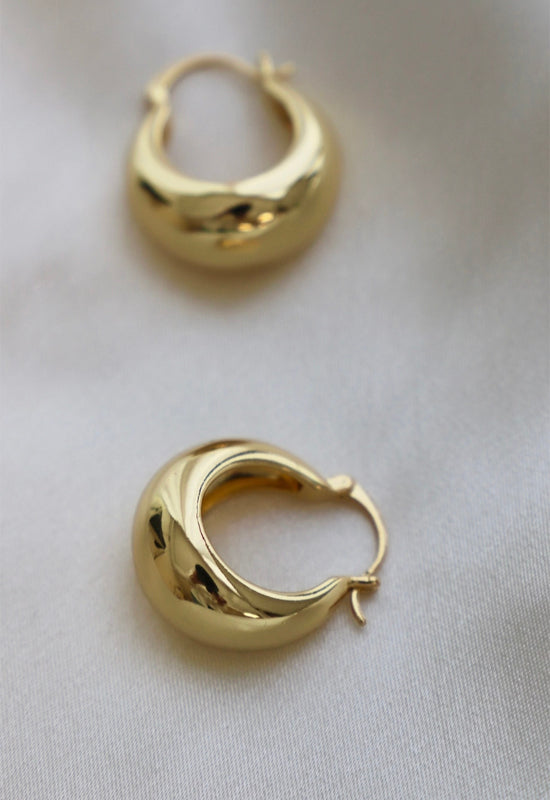 Coco Chunky Hoop Earrings - Gold