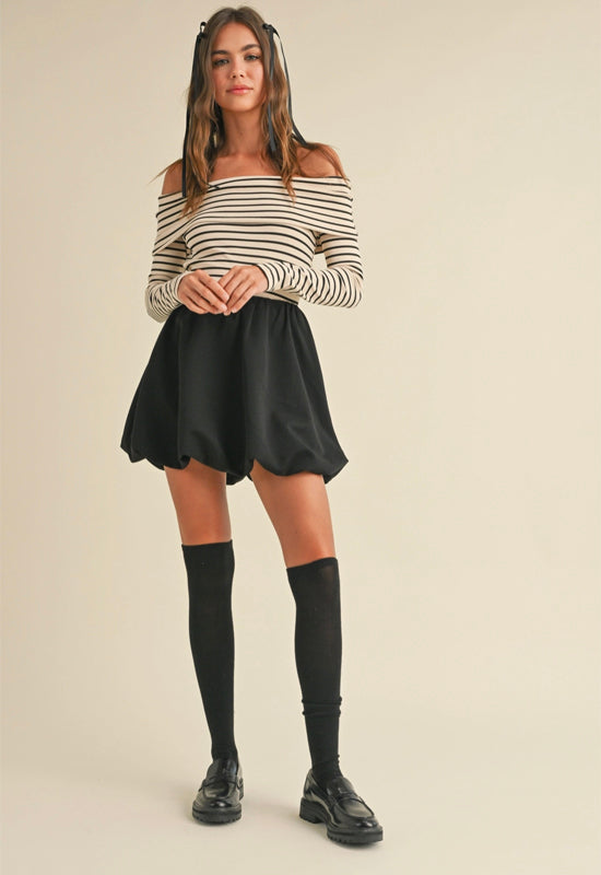 Bubble Mini Skirt - Black