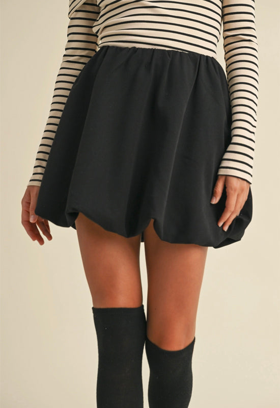 Bubble Mini Skirt - Black