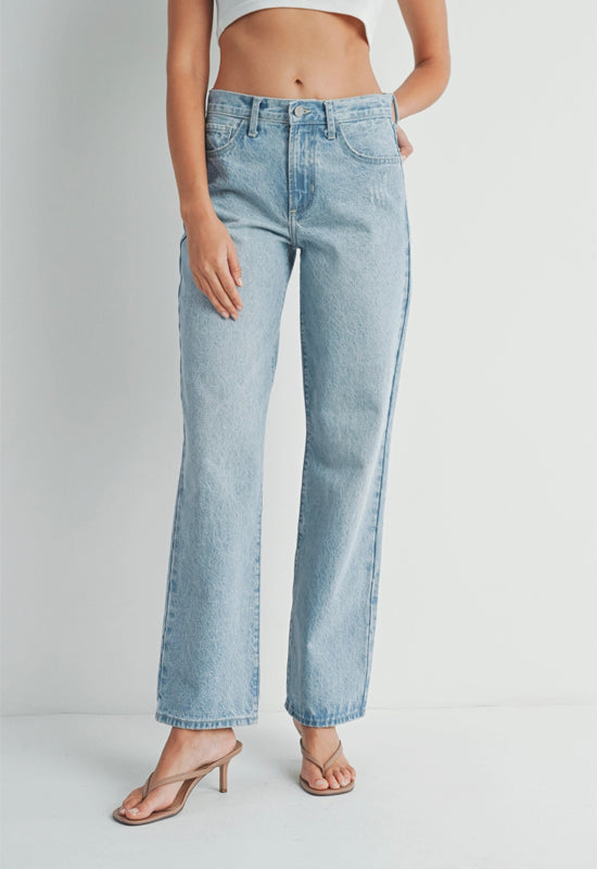 Just Black - Relaxed Straight Leg Jean Light Denim