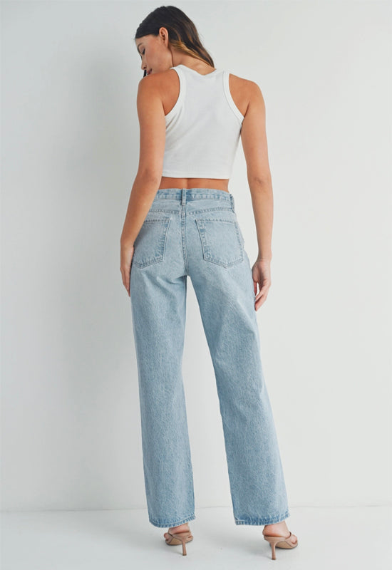 Just Black - Relaxed Straight Leg Jean Light Denim