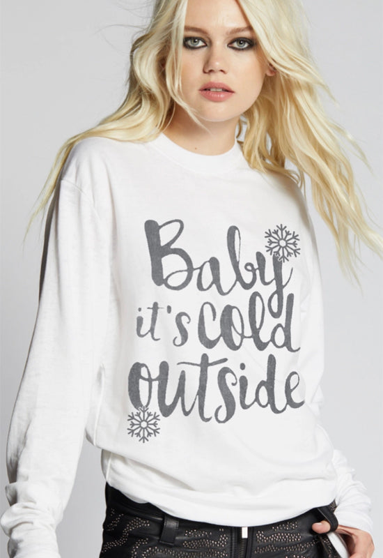 Recycled Karma - Baby Its Cold Outside Sweatshirt White