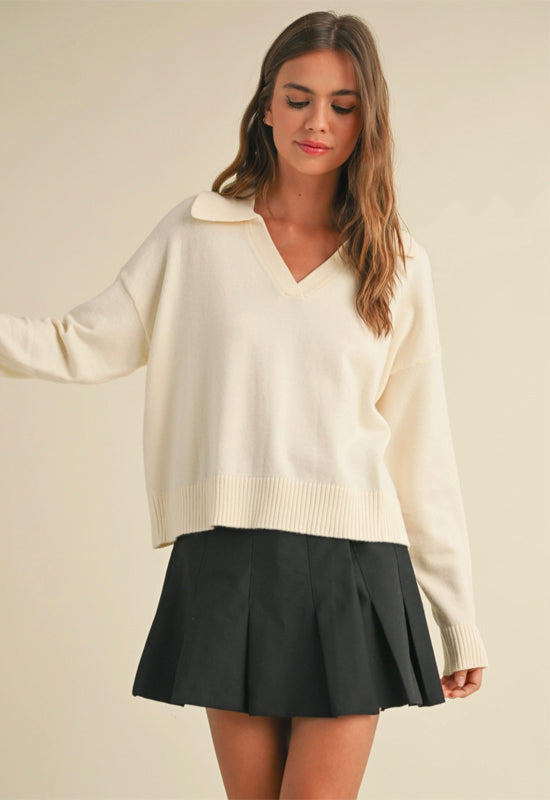 Soft Sweater Top - Cream