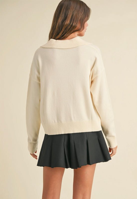 Soft Sweater Top - Cream