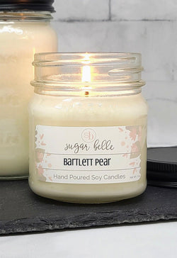 Sugar Belle Candles - Bartlett Pear Mason Candle 8oz