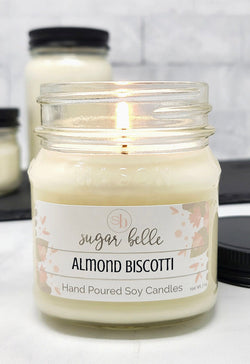 Sugar Belle Candles - Almond Biscotti Mason 8oz Candle