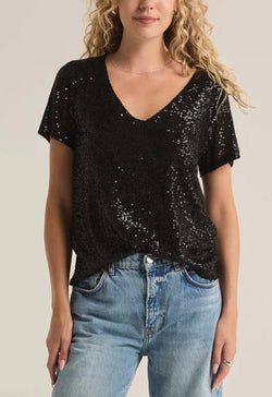 Z Supply - Marbella Sequin Top Black