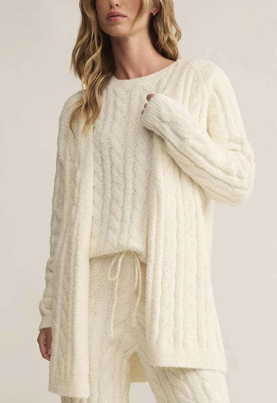 Z Supply - Cate Cable Knit Cardi Sea Salt