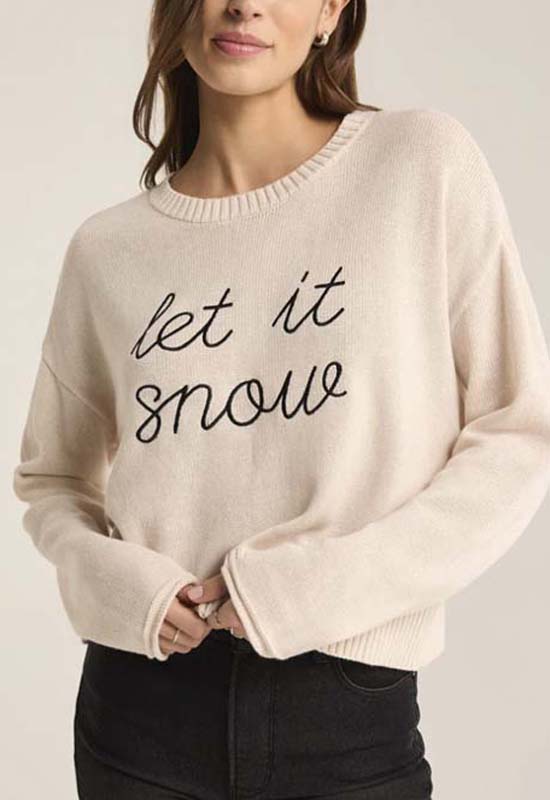 Z Supply - Sienna Let It Snow Sweater Winter White