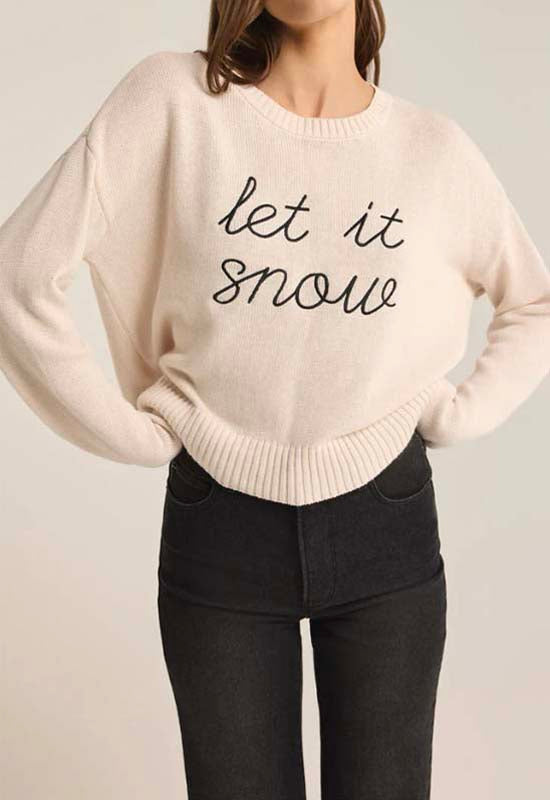 Z Supply - Sienna Let It Snow Sweater Winter White