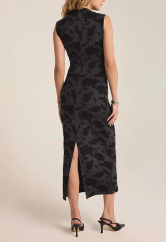 Z Supply - Tatum Shadow Floral Midi Dress Black