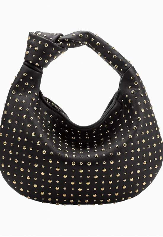 Melie Bianco - Bridgitte Large Studded Bag Black