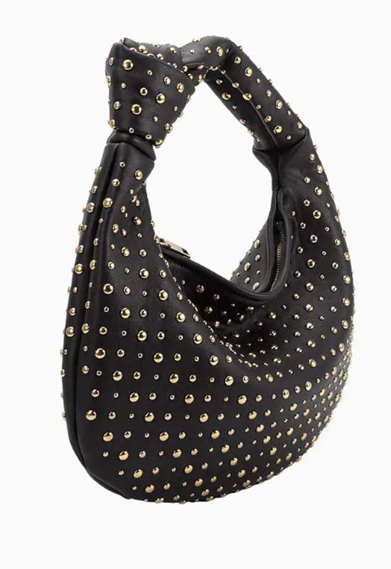 Melie Bianco - Bridgitte Large Studded Bag Black