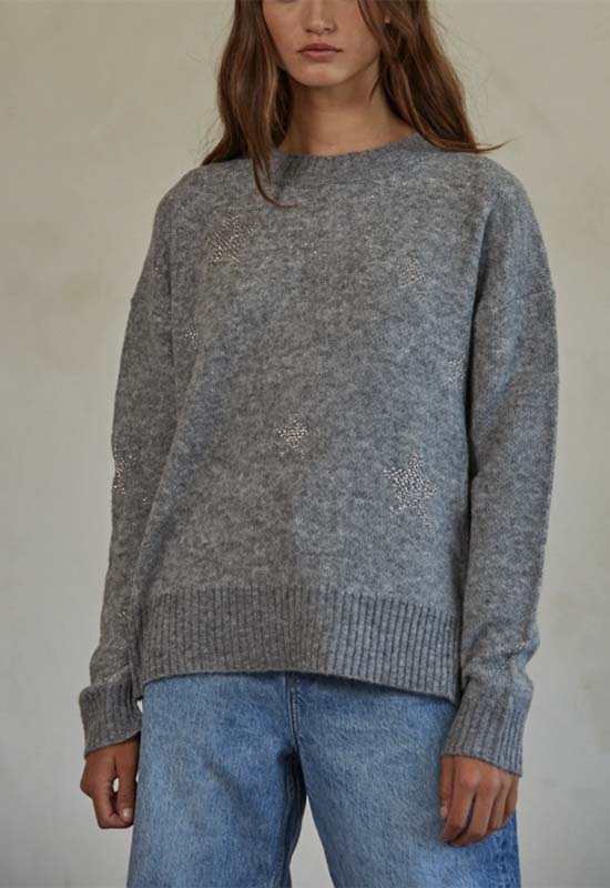 Starry Dream Pullover Sweater - Grey