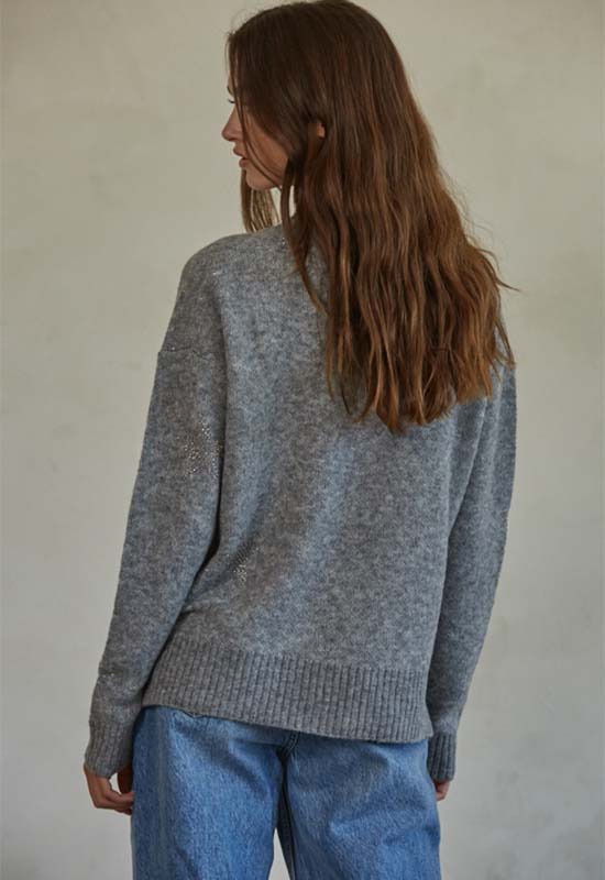 Starry Dream Pullover Sweater - Grey