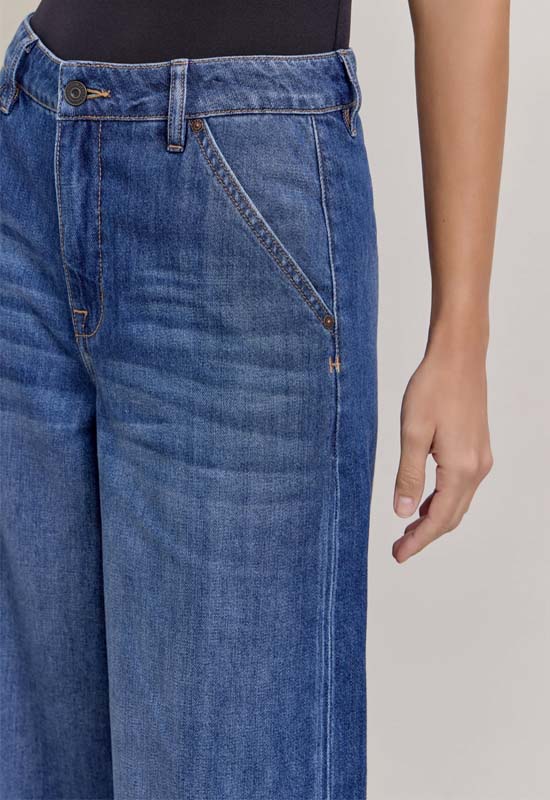 Hidden - Nori Wide Leg Trouser 31" Rise Dark Denim