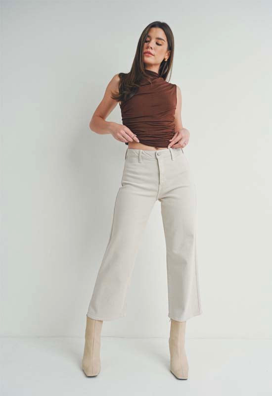 Just Black - Trouser Wide Leg Jean Supermoon