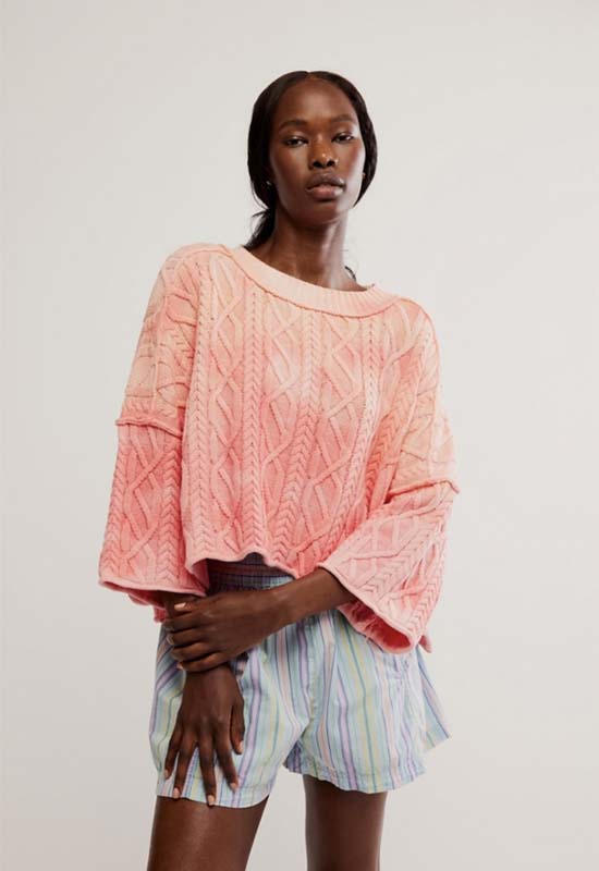 Free People - Washed Ashore Sweater Pink