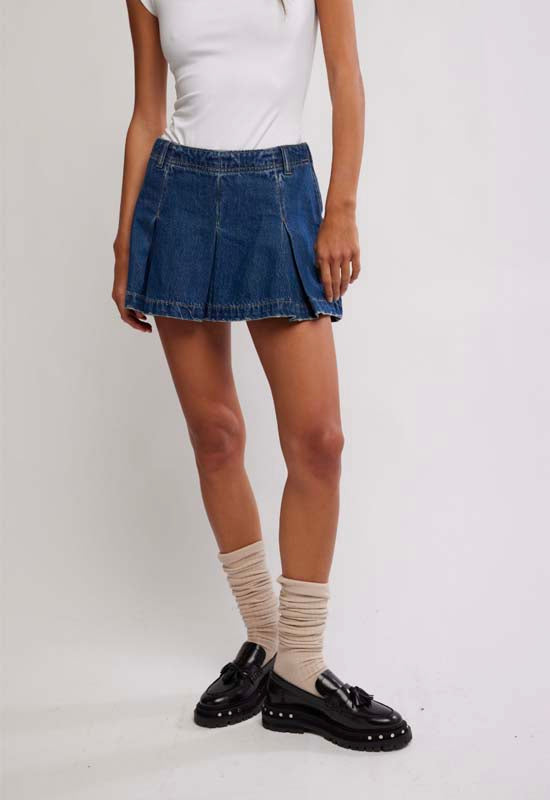 Free People - Madison Avenue Denim Skirt Wandering Eyes