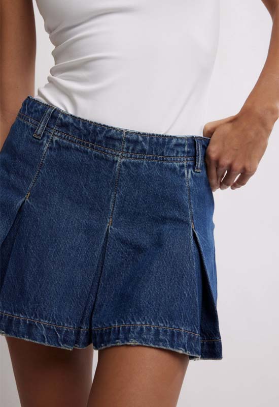 Free People - Madison Avenue Denim Skirt Wandering Eyes