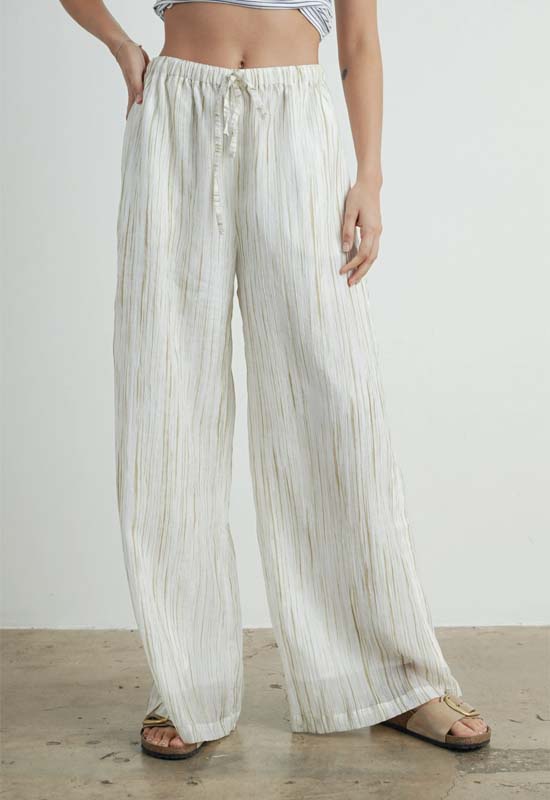 Wide Leg Pant - Ivory Taupe