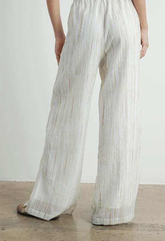 Wide Leg Pant - Ivory Taupe