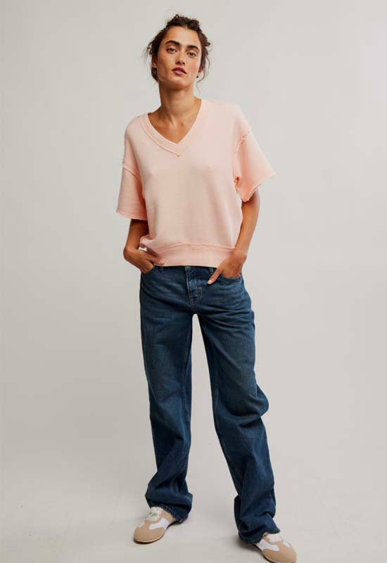 Free People - So Easy Sweatshirt Tropical Peach