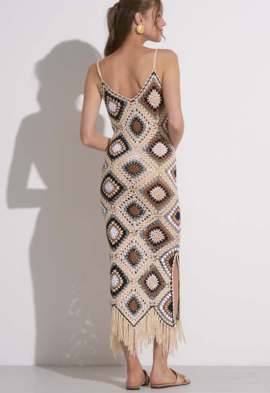 Elan - Maxi Tank Dress Natural Multi