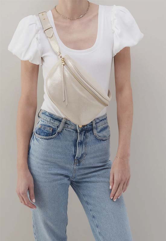 Hobo - Juno Belt Bag Metalic Sand Shimmer Leather