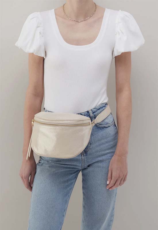 Hobo - Juno Belt Bag Metalic Sand Shimmer Leather