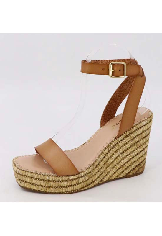 Bamboo - Attire Ankle Strap Sandal Tan