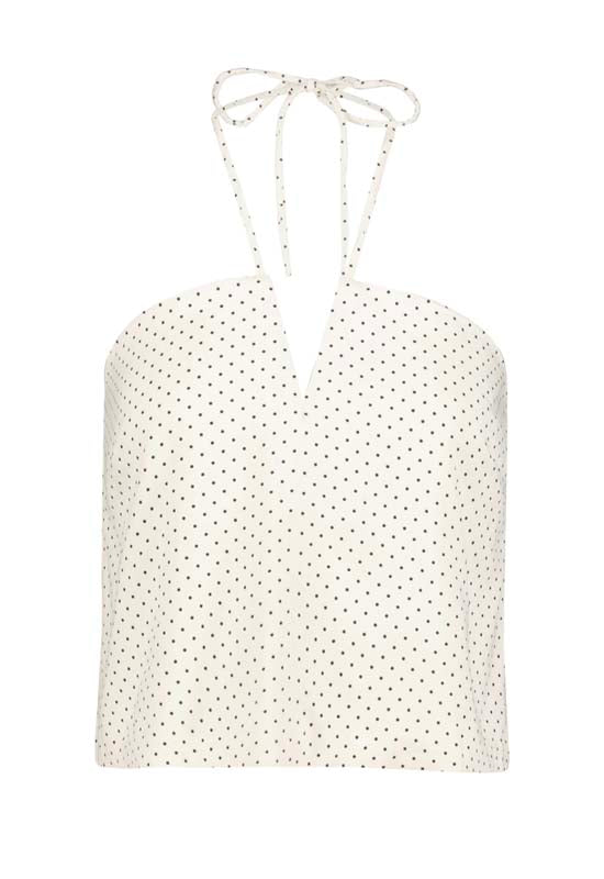 Bishop & Young - Seaside Halter Top Micro Polka Dot