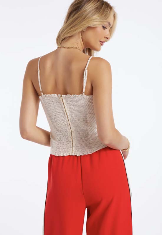 Bishop & Young - Sorrento Corset Top Micro Polka Dot
