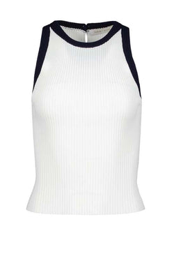 Bishop & Young - Candice Ribbed Sweater Top White