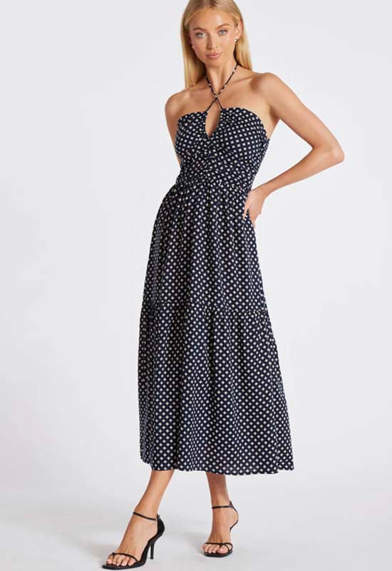 Bishop & Young - Aeris Halter Dress Clover Print