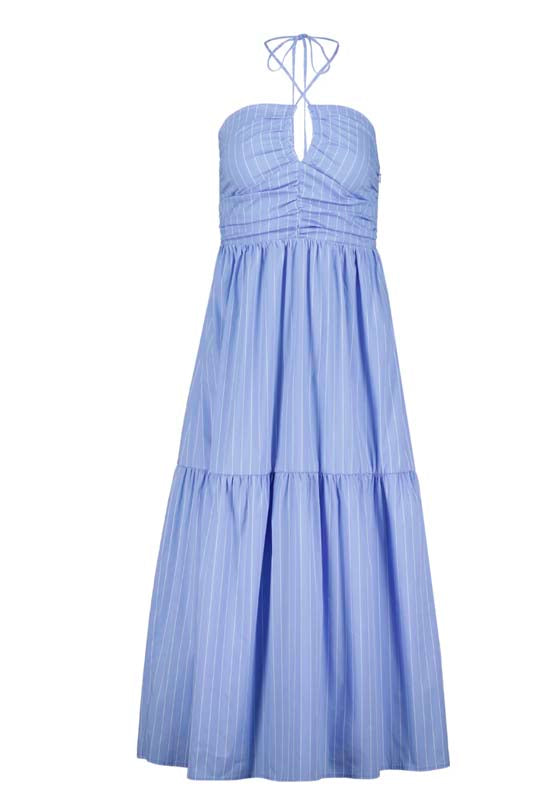 Bishop & Young - Aeris Stripe Halter Dress Blue Stripe