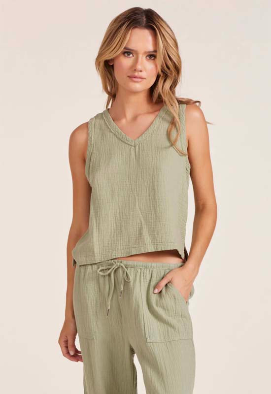 Bobi - Raw Edge Tank Juniper