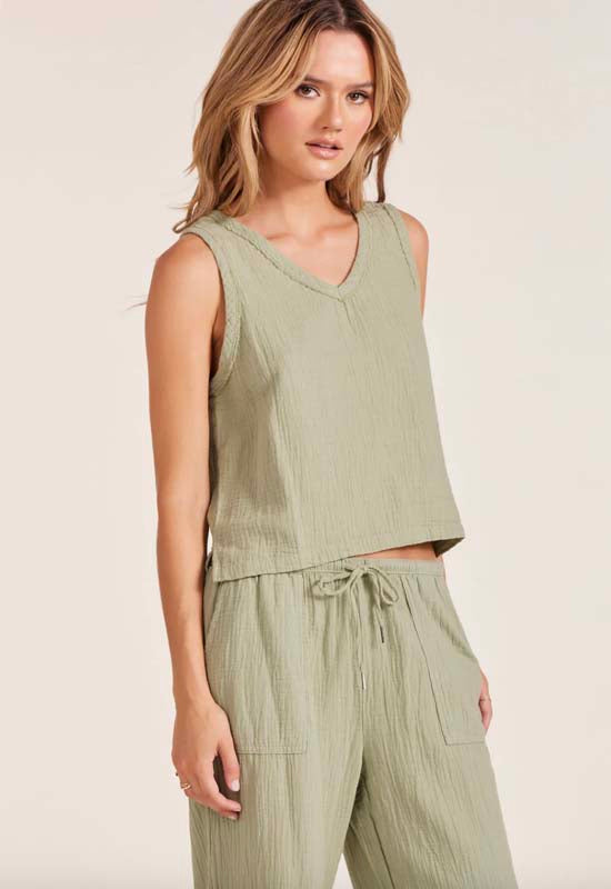 Bobi - Raw Edge Tank Juniper