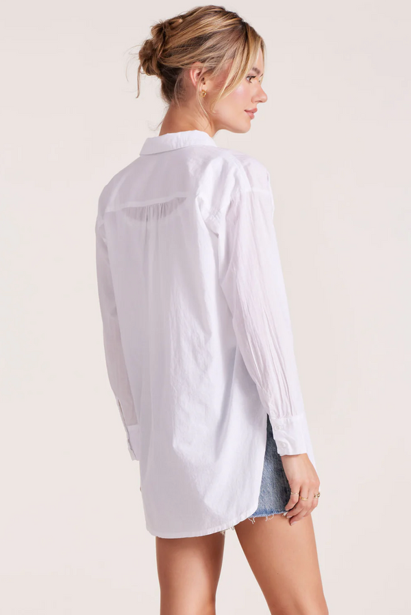 Bobi - Oversized Button Front Tunic White