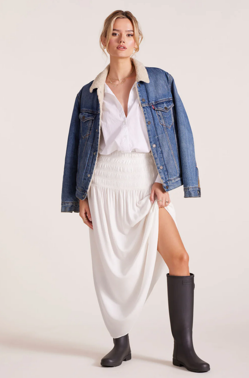 Bobi - Oversized Button Front Tunic White