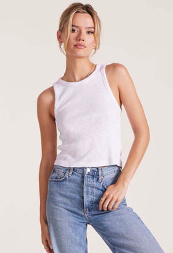 Bobi - Crop Rib Tank White