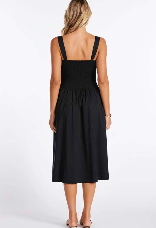 Bishop & Young - Corsica Smocked Popli Dress Black